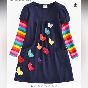NWT girls butterfly dress